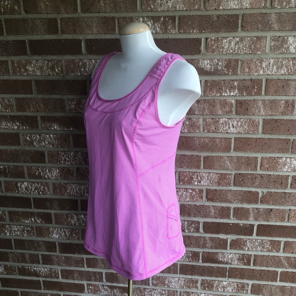 Lululemon Athletic Tank Top Size 12 pink striped
